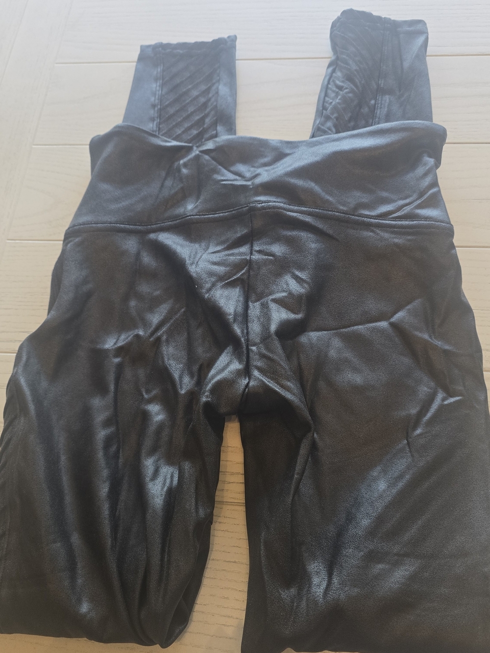Spanx Black Faux Leather High-Waist Women's Leggings